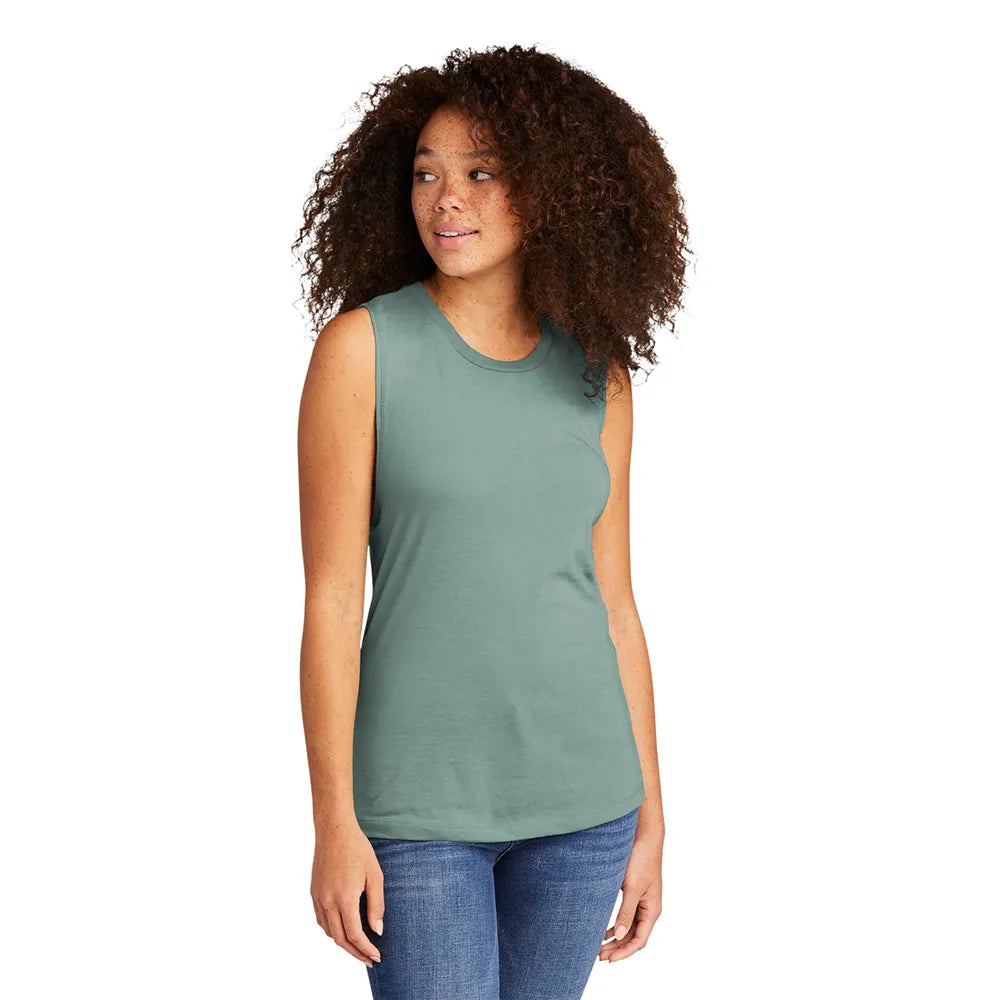 Next Level Apparel Women’s Festival Muscle Tank Decorated - Stonewash Green