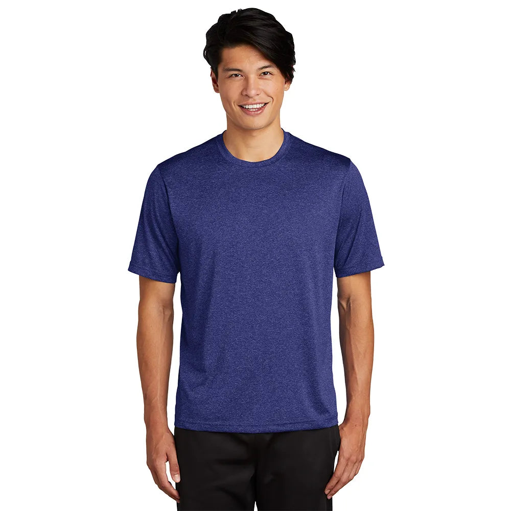 Sport-Tek Heather Contender Tee Decorated - Cobalt Heather Blue