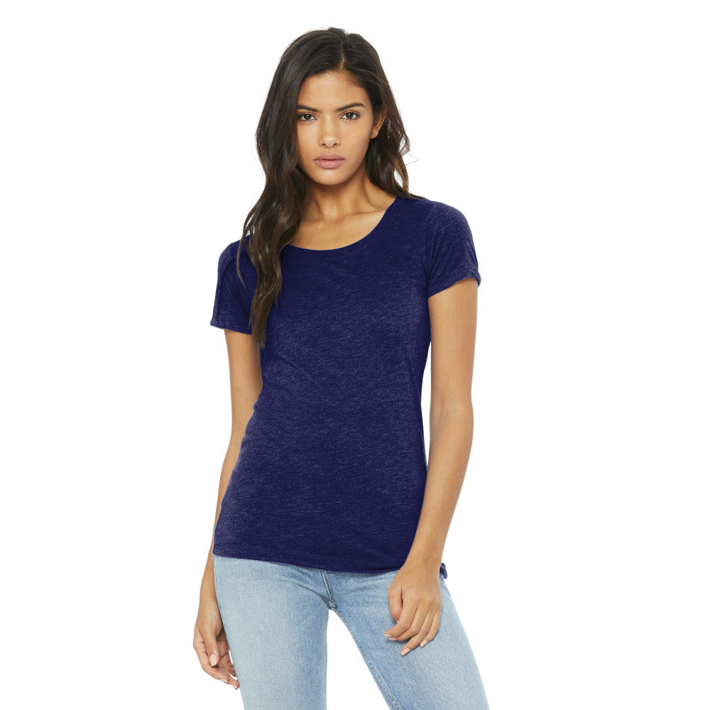 BELLA+CANVAS Women’s Triblend Short Sleeve Tee Decorated - Navy Blue Triblend