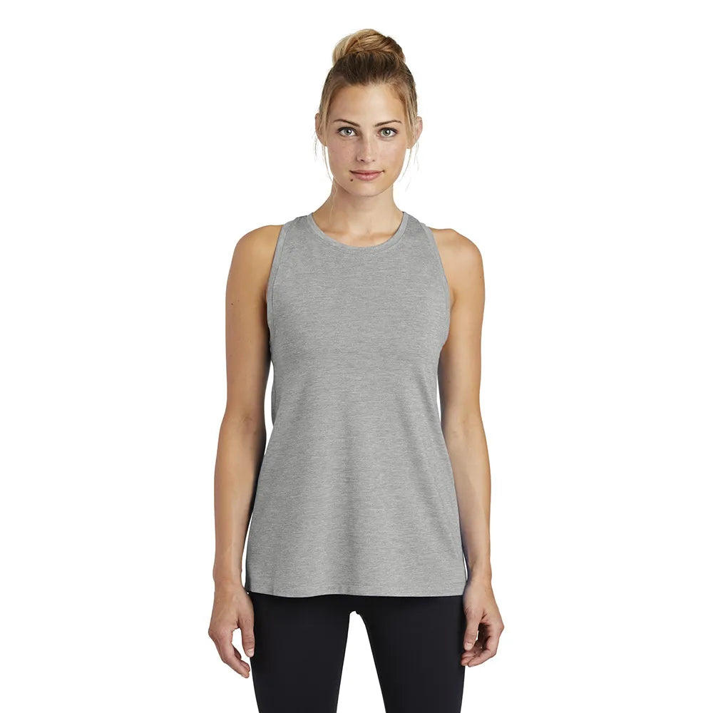 Sport-Tek Women's PosiCharge Tri-Blend Wicking Tank Decorated - Light Grey Heather
