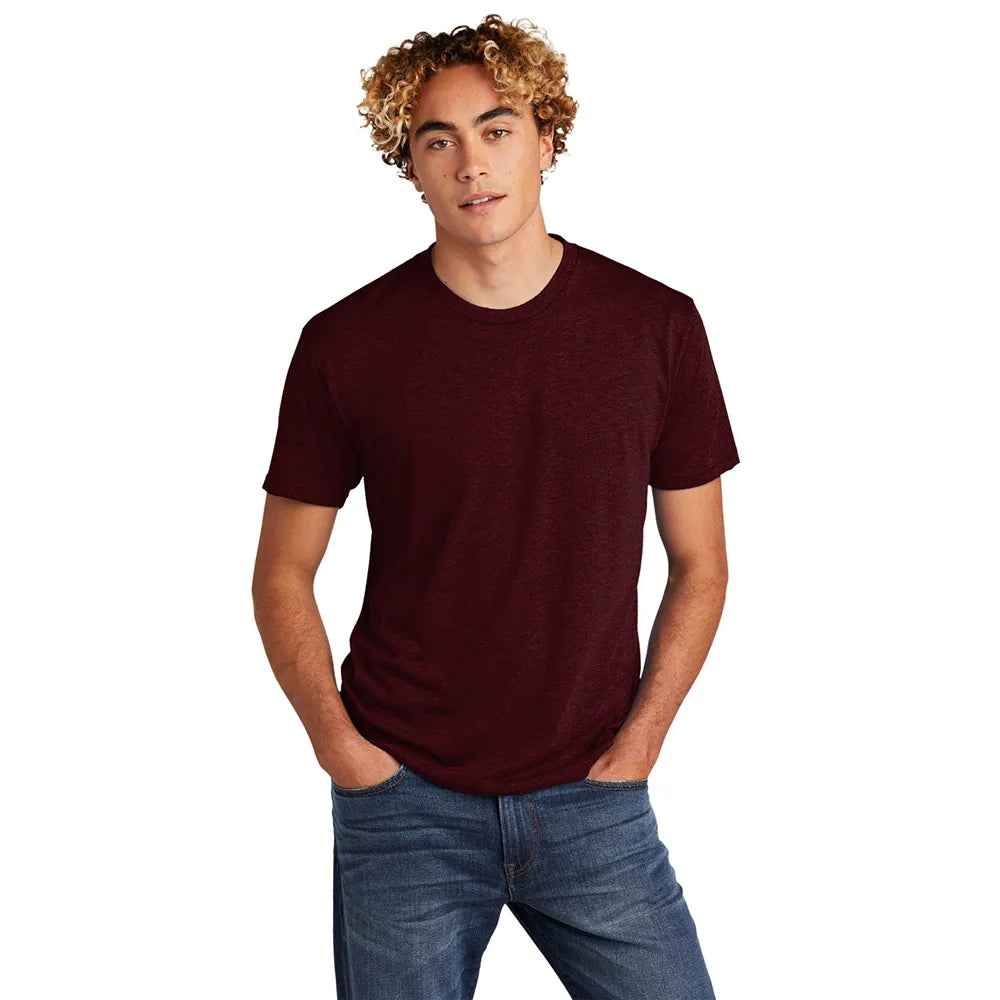Next Level Apparel Unisex Tri-Blend Tee Decorated - Cardinal Red Black