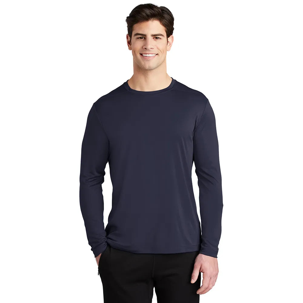 Sport-Tek Posi-UV Pro Long Sleeve Tee Decorated - True Navy Blue