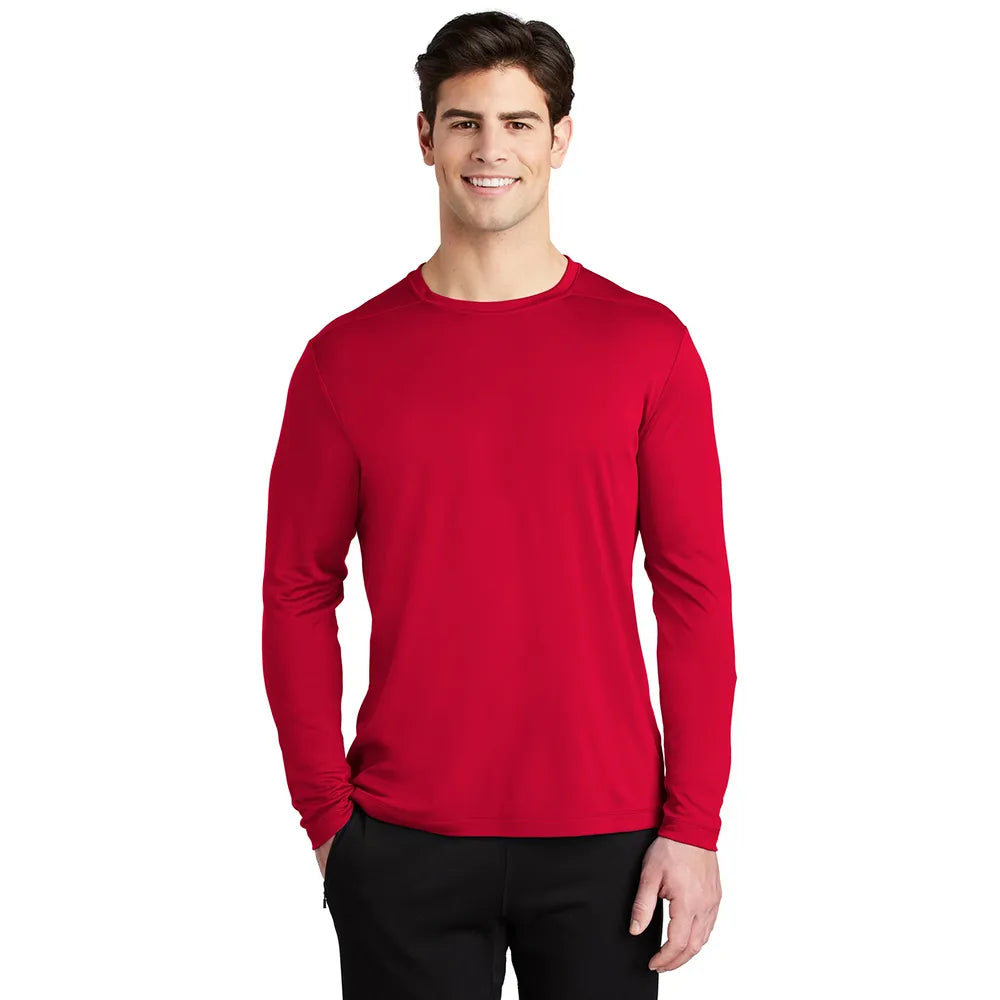Sport-Tek Posi-UV Pro Long Sleeve Tee Decorated - True Red