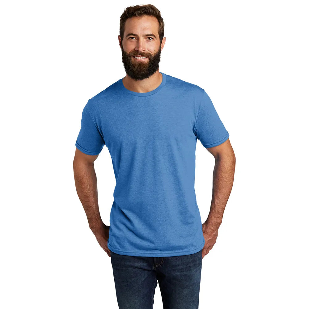 Allmade Unisex Tri-Blend Tee Decorated - Azure Blue