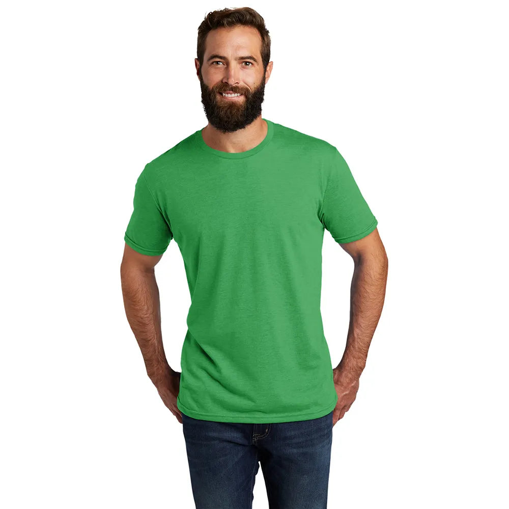 Allmade Unisex Tri-Blend Tee Decorated - Herb Green, Huckleberry Purple