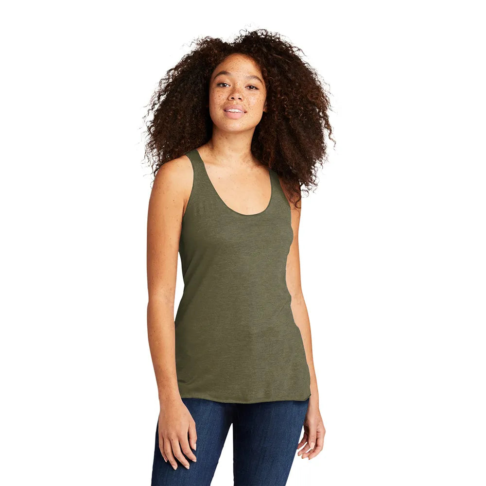 Next Level Women’s Tri-Blend Racerback Tank Decorated - Military Green