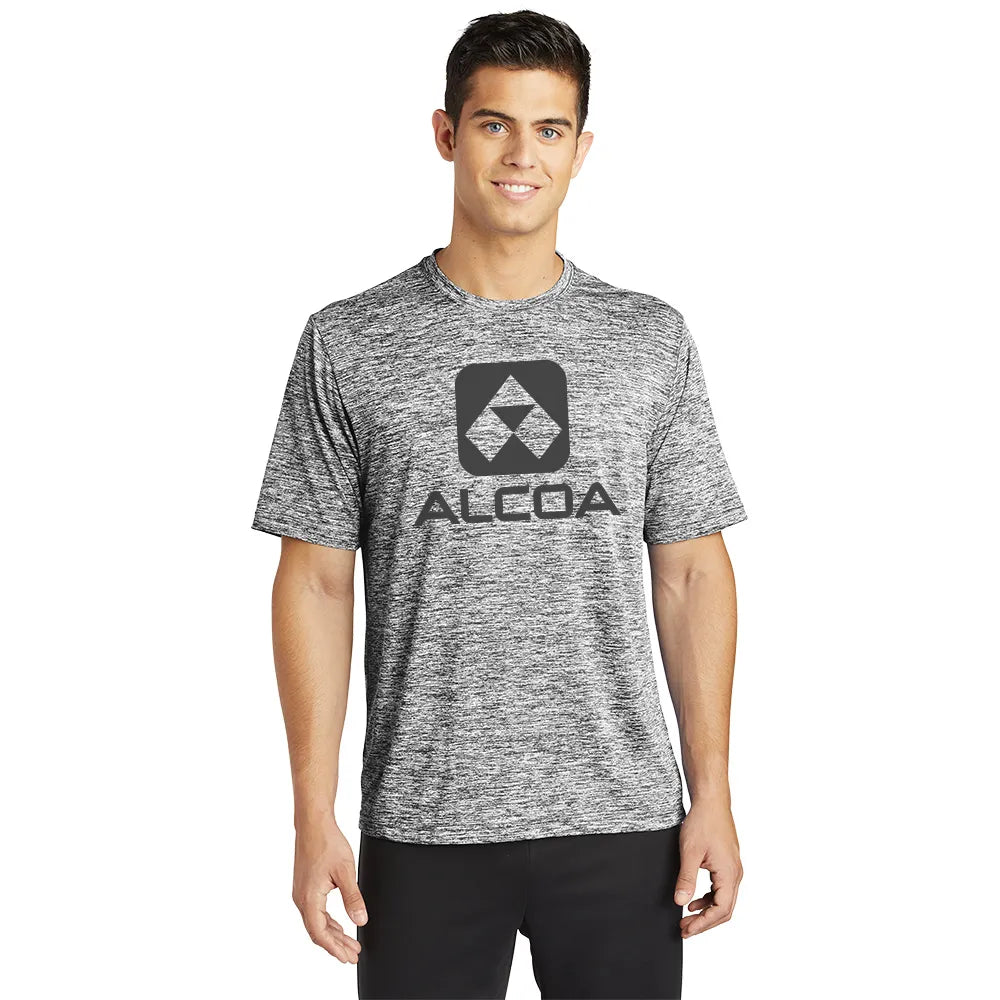 Sport-Tek PosiCharge Electric Heather Tee Decorated - Black Electric