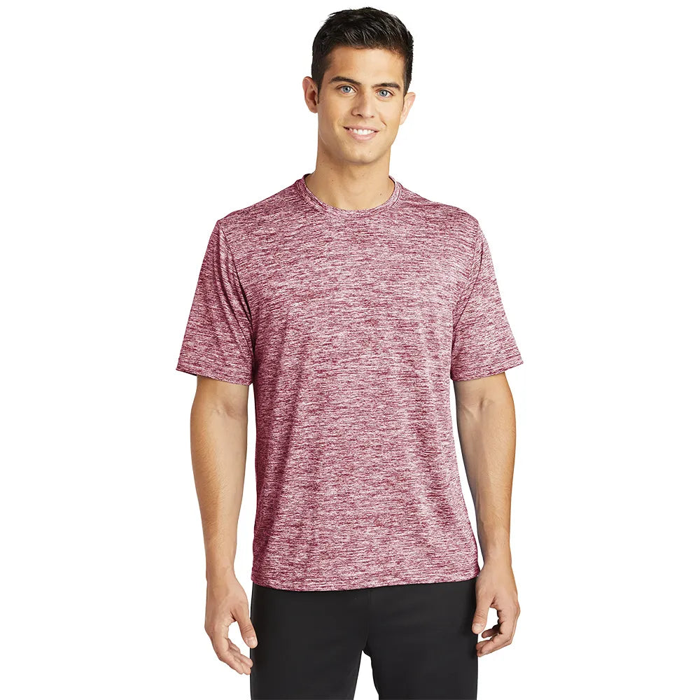 Sport-Tek PosiCharge Electric Heather Tee Decorated - Purple Electric