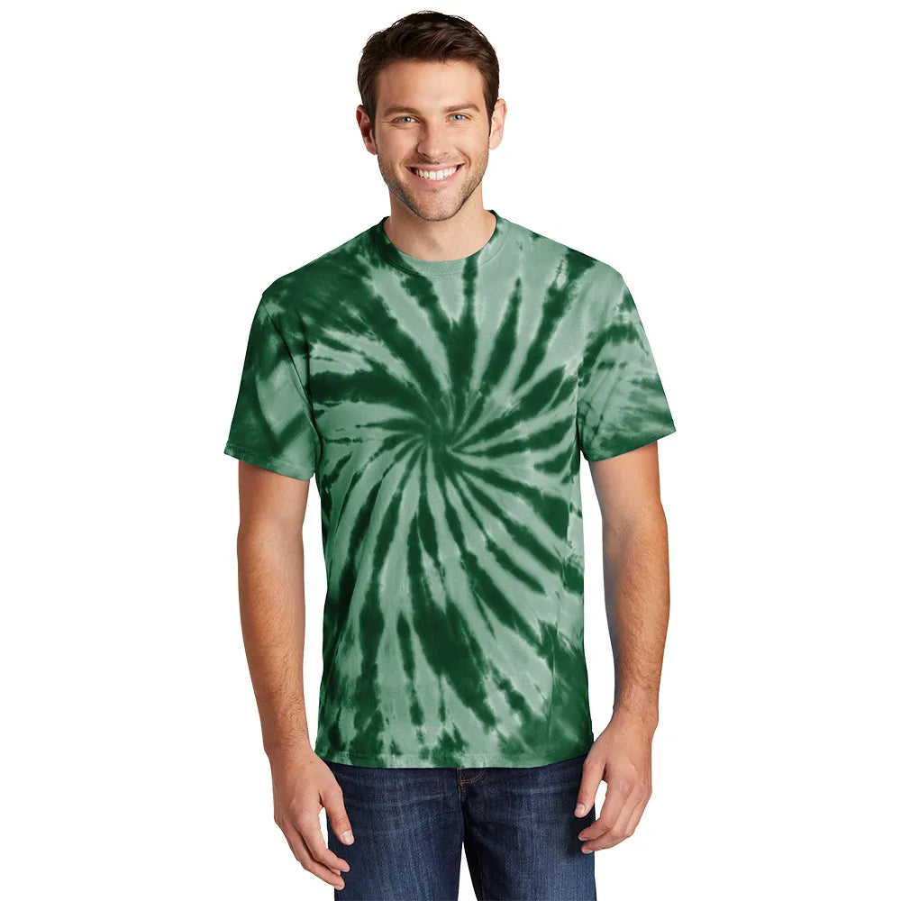 Port & Company Tie-Dye Tee Decorated - Forest Green