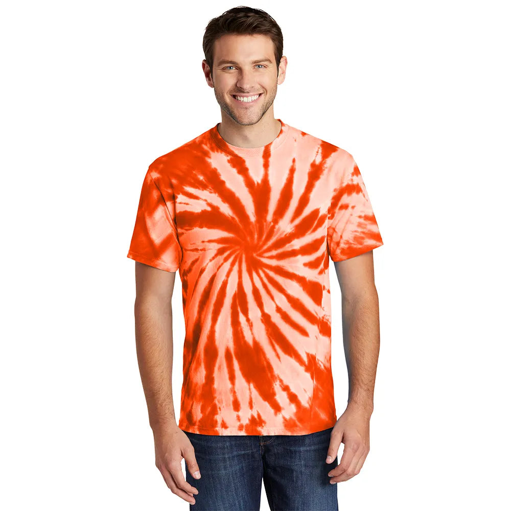 Port & Company Tie-Dye Tee Decorated - Orange