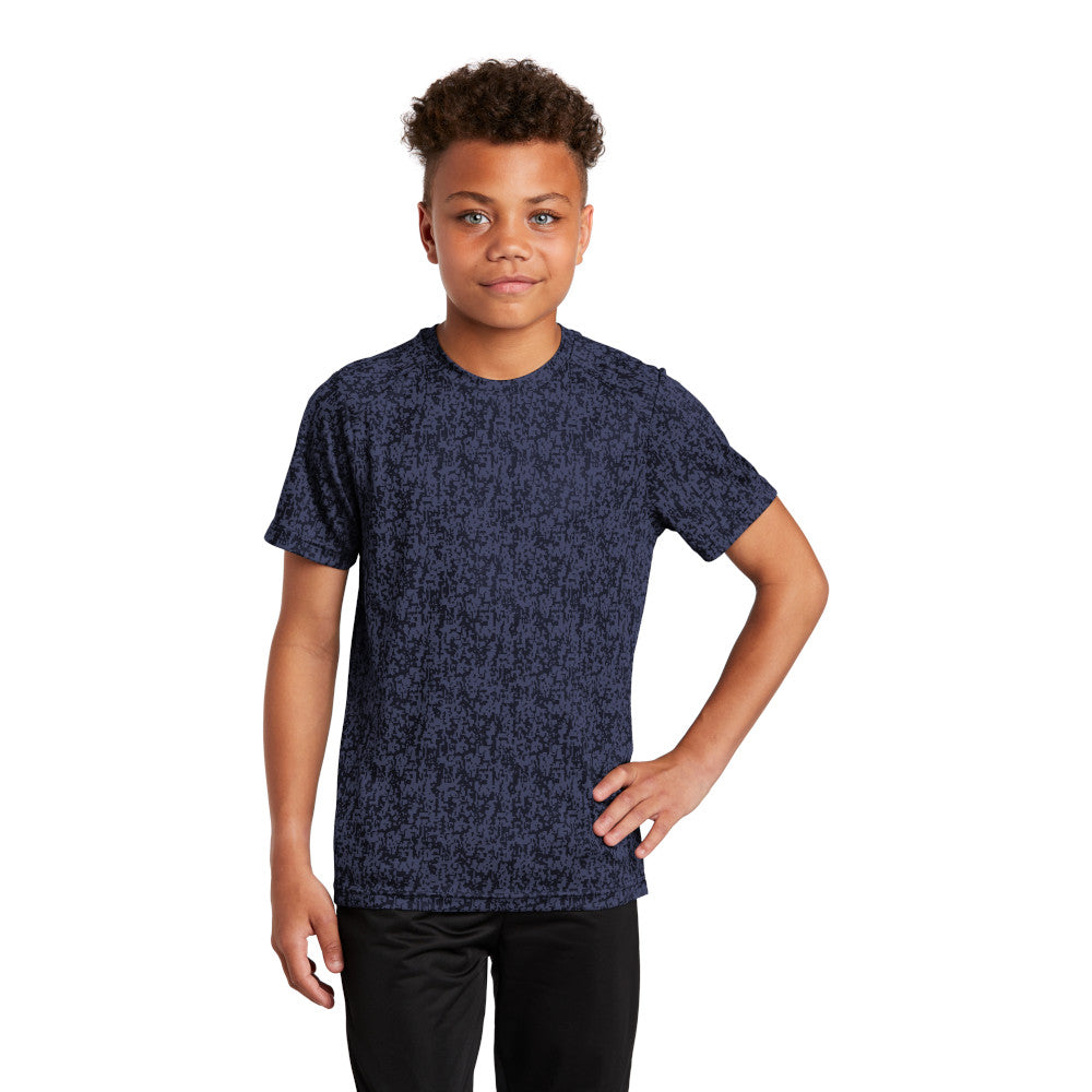 Sport-Tek Sport-Tek Youth Digi Camo Tee - True Red (PMS 200C)