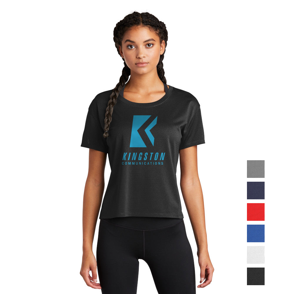 Sport-Tek Women's PosiCharge Draft Crop Tee Decorated - Black
