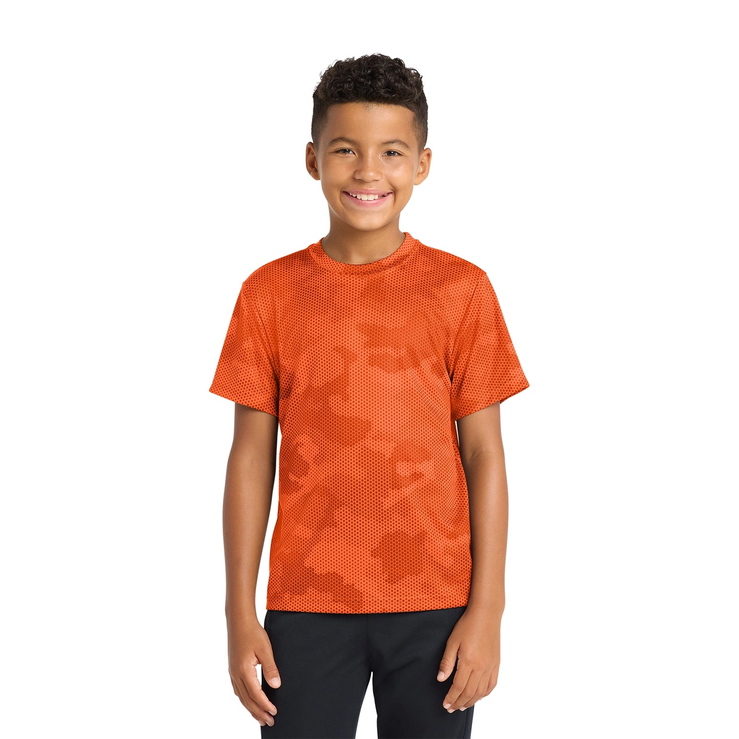 SportTek Decorated Youth CamoHex Tee