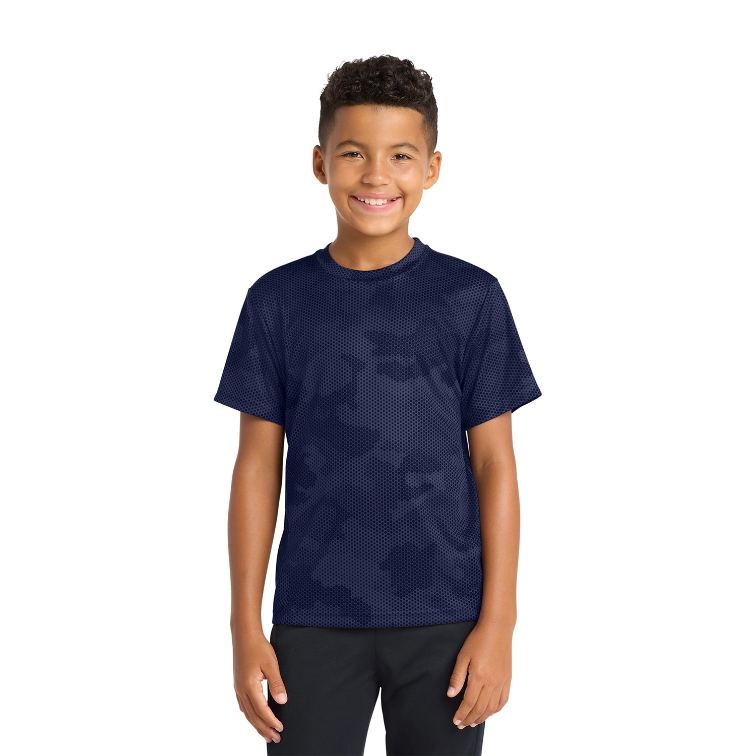 SportTek Decorated Youth CamoHex Tee