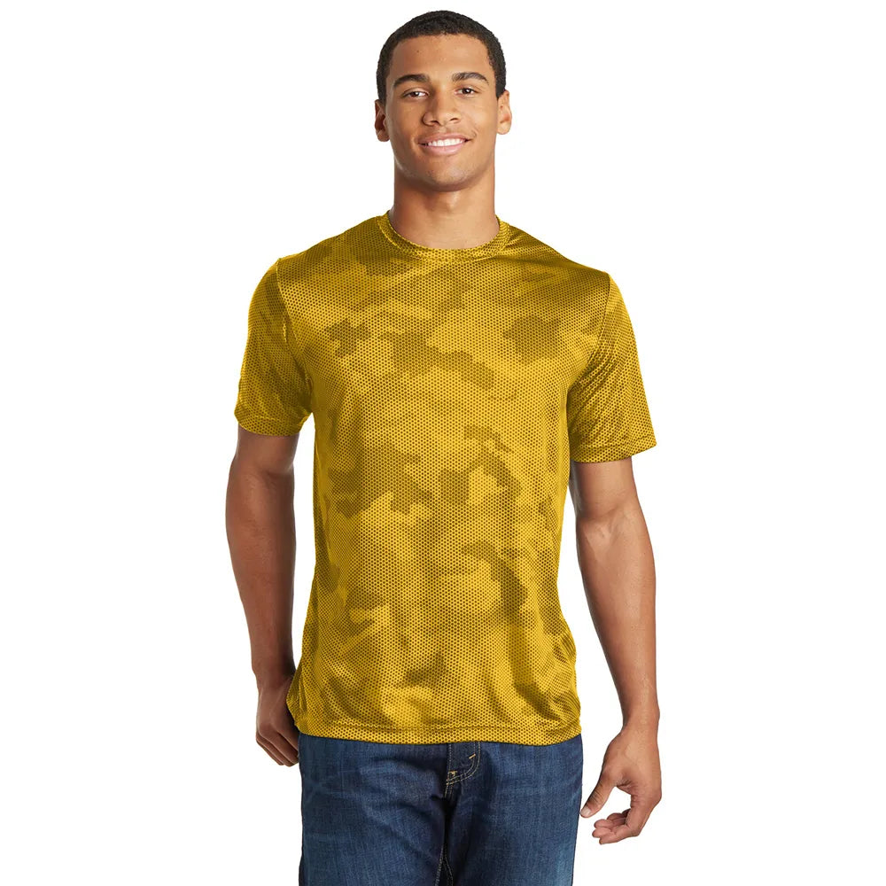 Sport-Tek CamoHex Tee Decorated - Gold
