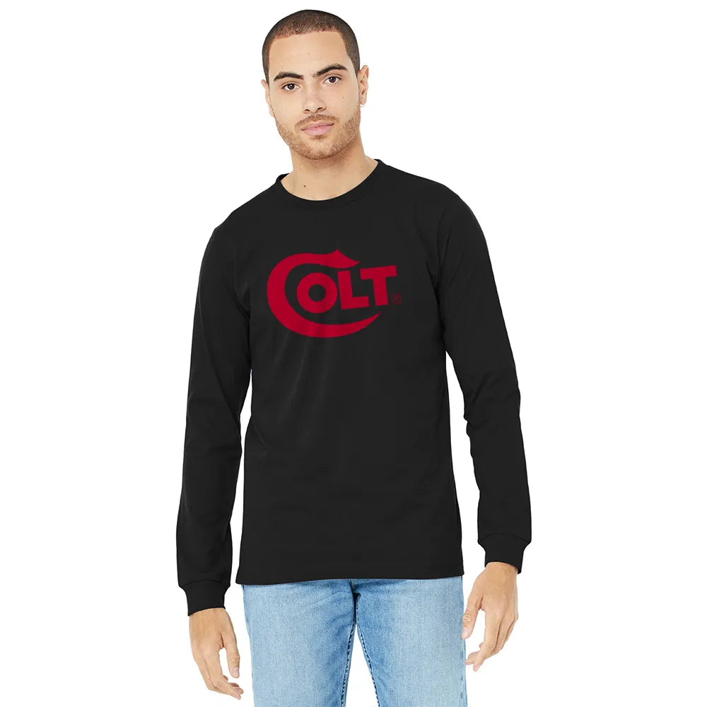 BELLA+CANVAS Unisex Jersey Long Sleeve Tee Decorated - Black