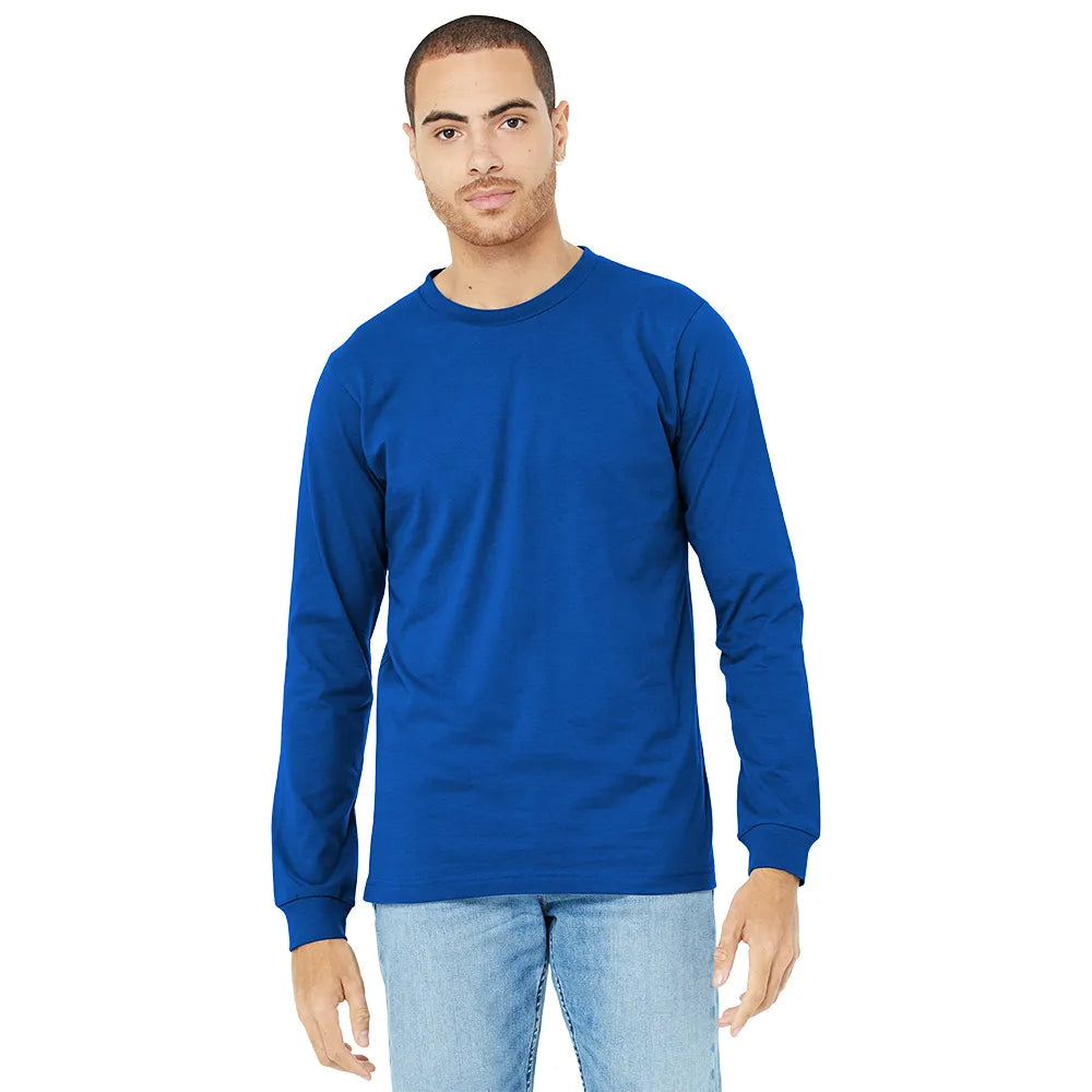 BELLA+CANVAS Unisex Jersey Long Sleeve Tee Decorated - True Royal Blue