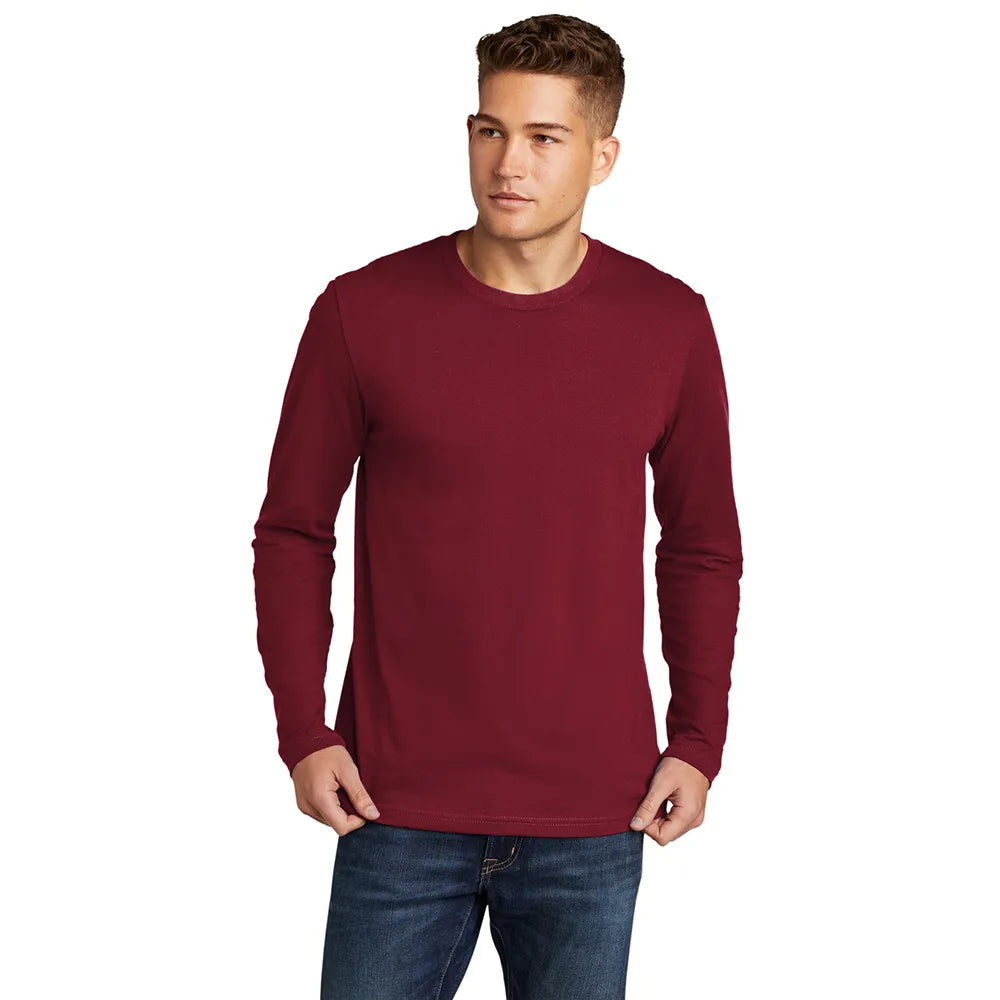Next Level Apparel Cotton Long Sleeve Tee Decorated - Cardinal Red