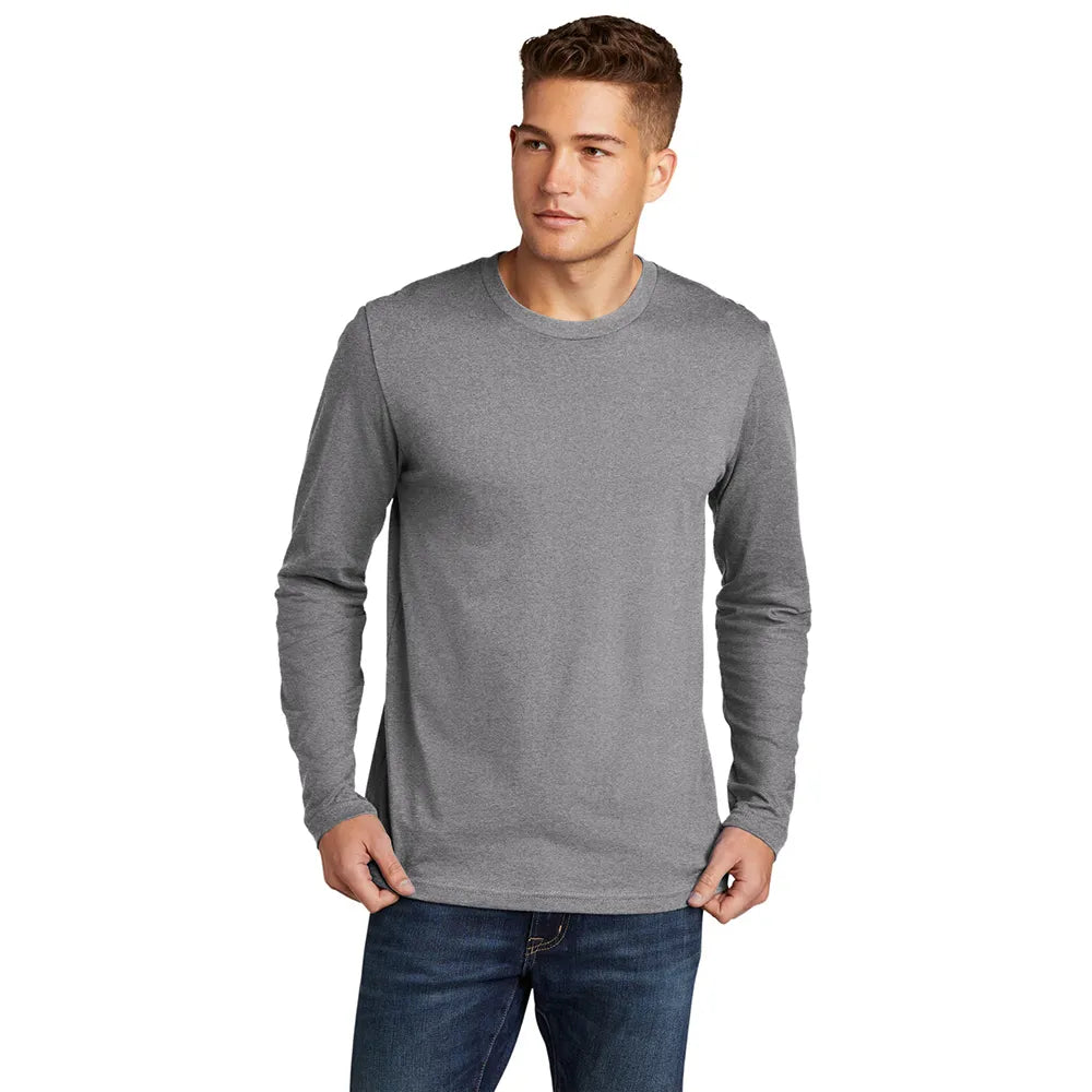 Next Level Apparel Cotton Long Sleeve Tee Decorated - Midnight Navy Blue
