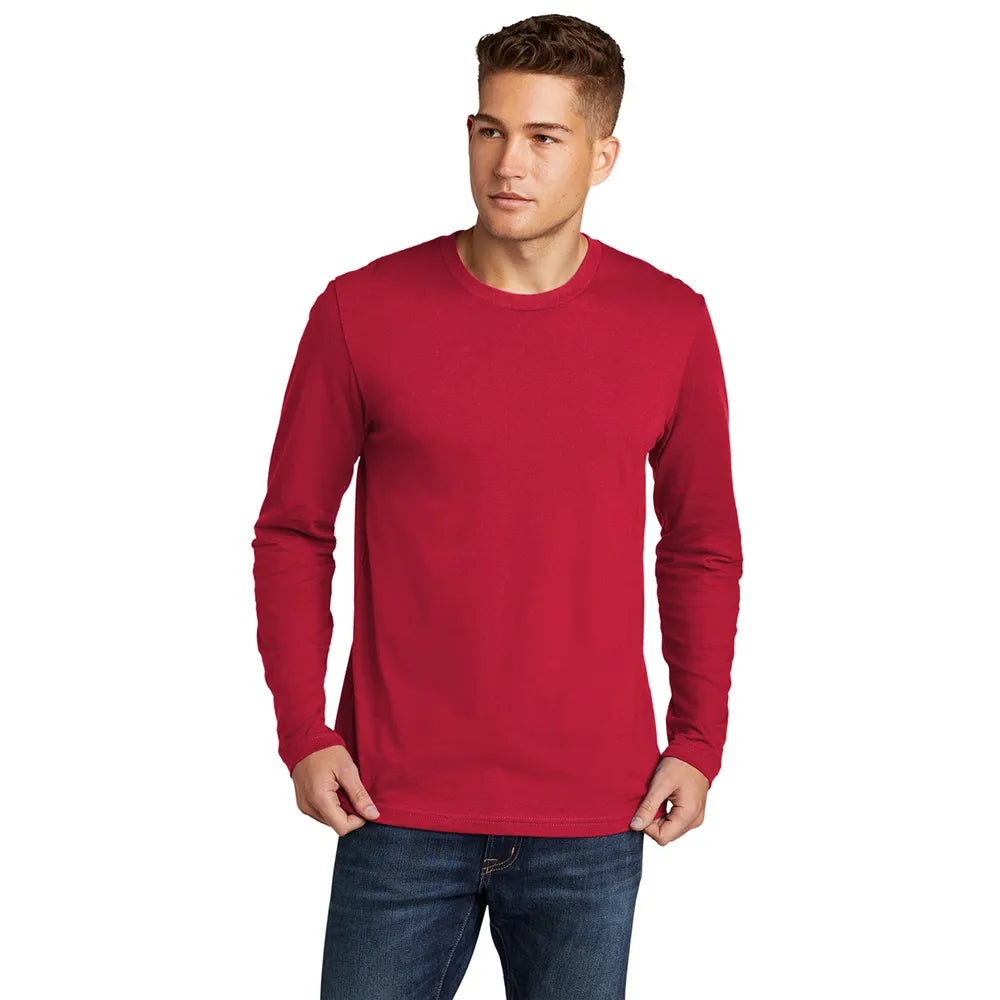 Next Level Apparel Cotton Long Sleeve Tee Decorated - Red