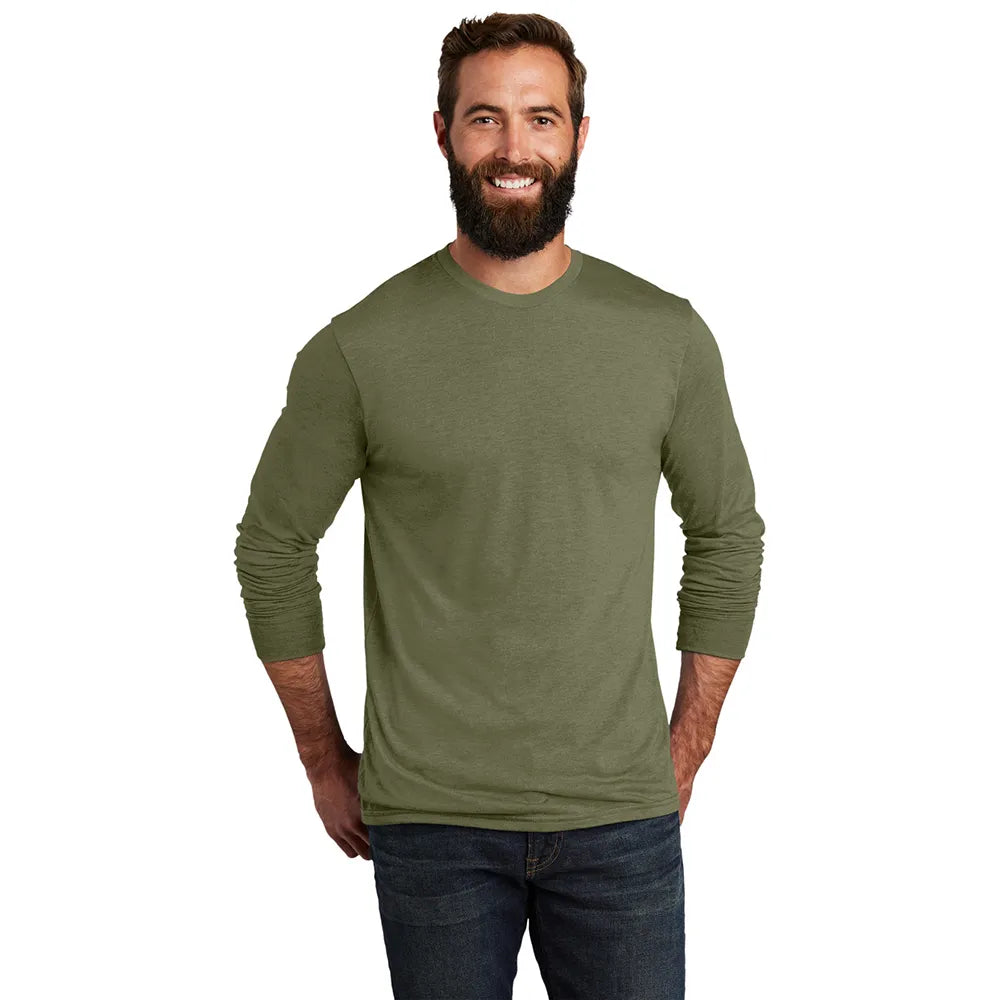Allmade Unisex Tri-Blend Long Sleeve Tee Decorated - Olive You Green