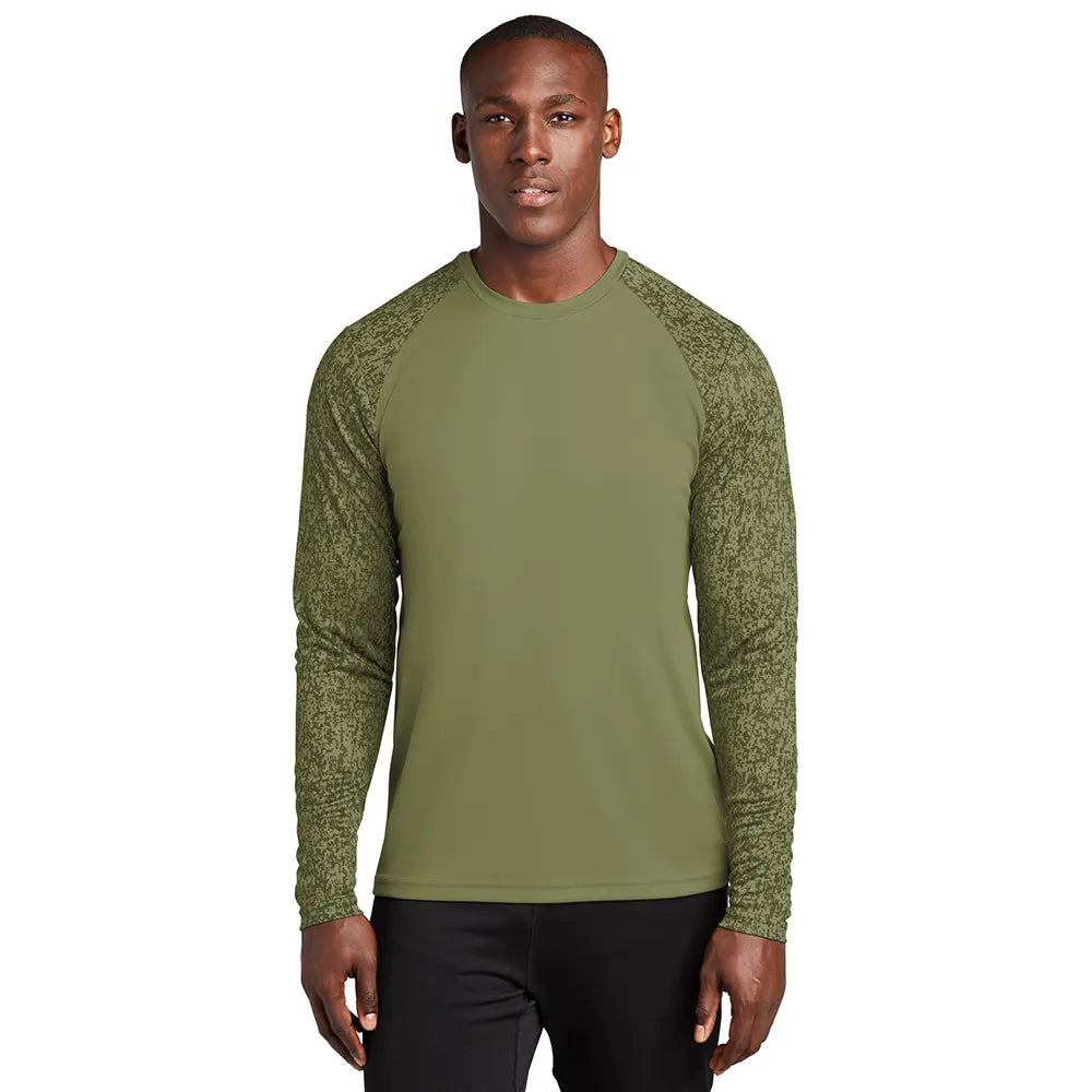 Sport-Tek Long Sleeve Digi Camo Tee Decorated - Olive Drab Green