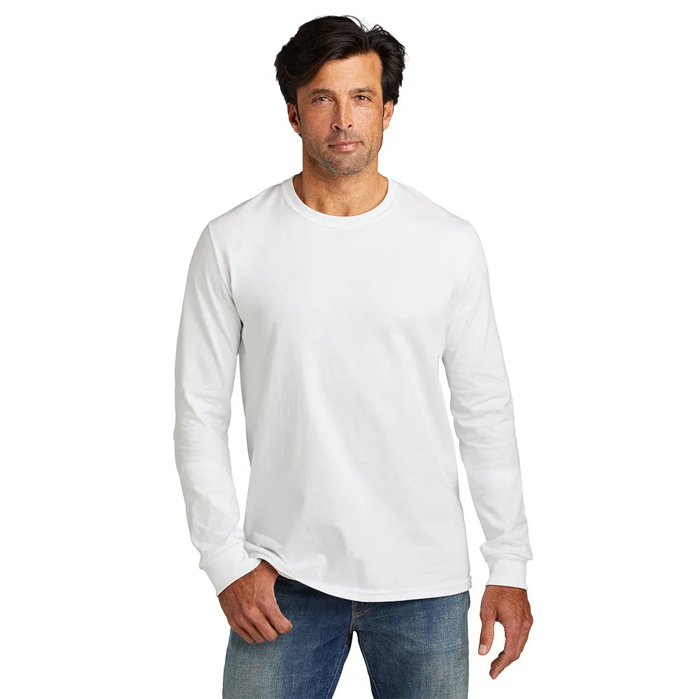 Volunteer Knitwear Chore Long Sleeve Tee Decorated - White