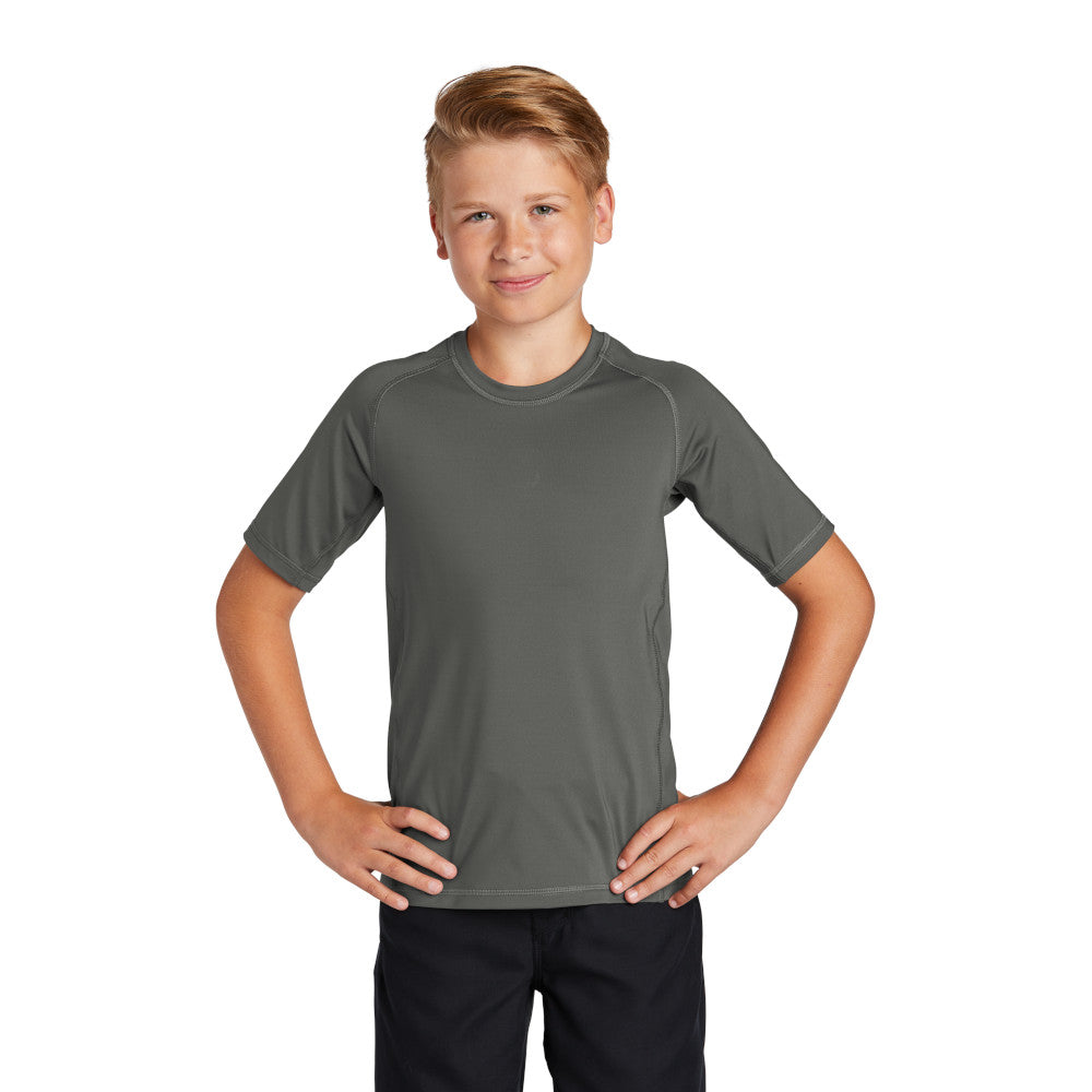 Sport-Tek Sport-Tek Youth Rashguard Tee - True Red (PMS 200C)