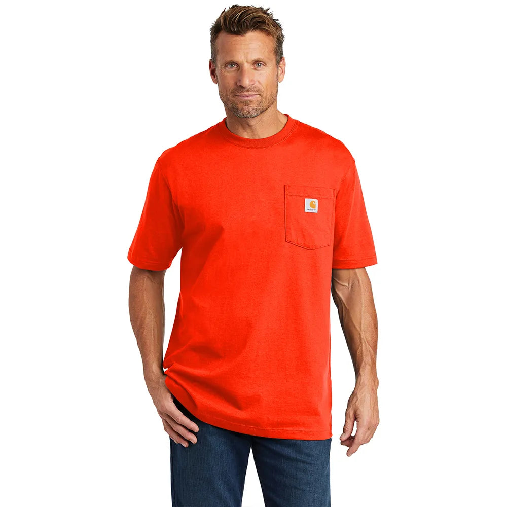 Carhartt Workwear Pocket Short Sleeve T-Shirt Decorated - Brite Orange