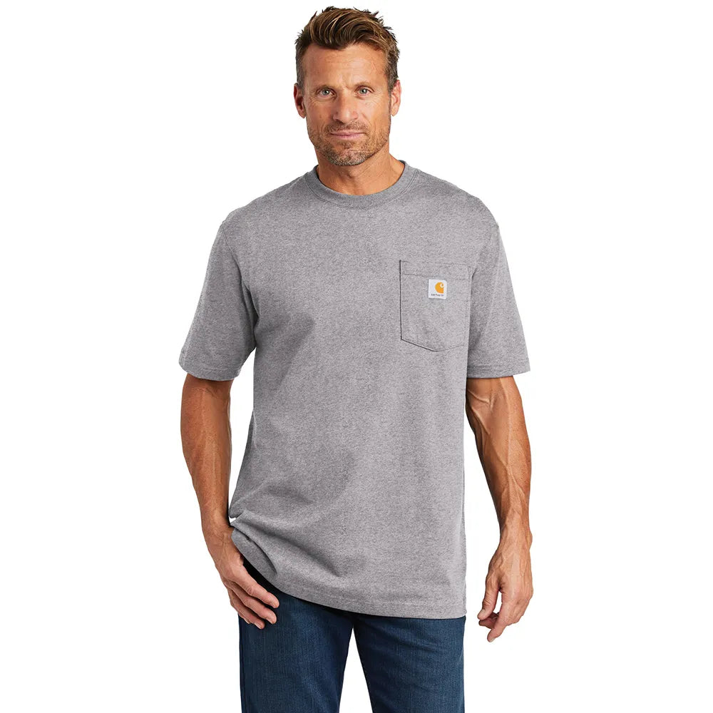 Carhartt Workwear Pocket Short Sleeve T-Shirt Decorated - Heather Grey