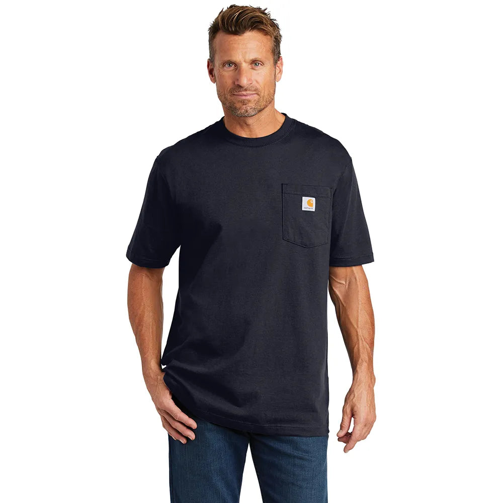 Carhartt Workwear Pocket Short Sleeve T-Shirt Decorated - Navy Blue