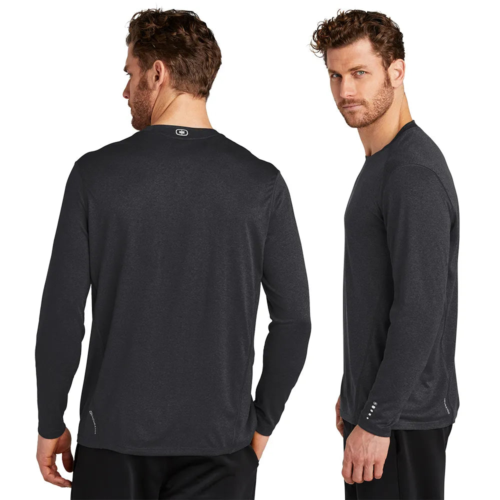 OGIO Long Sleeve Pulse Crew Decorated - Blacktop