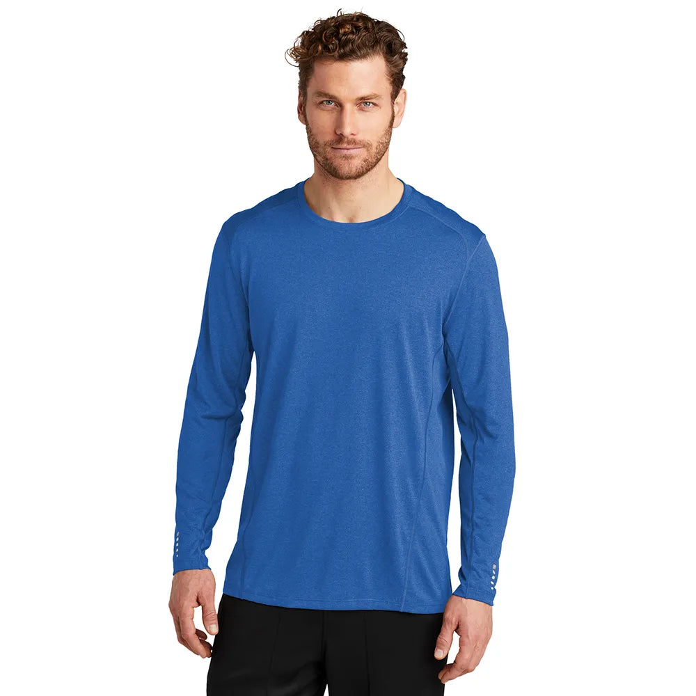 OGIO Long Sleeve Pulse Crew Decorated - Electric Blue