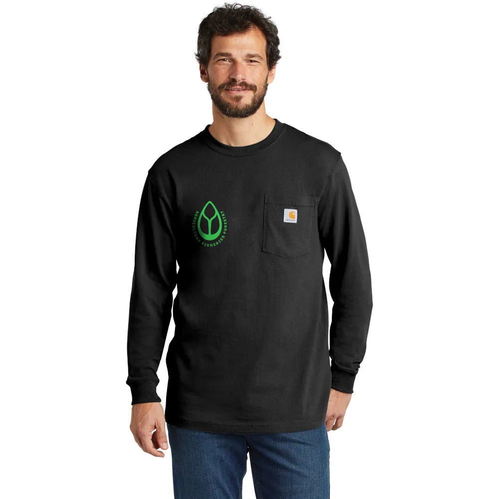 Carhartt Workwear Pocket Long Sleeve T-Shirt Decorated - Black