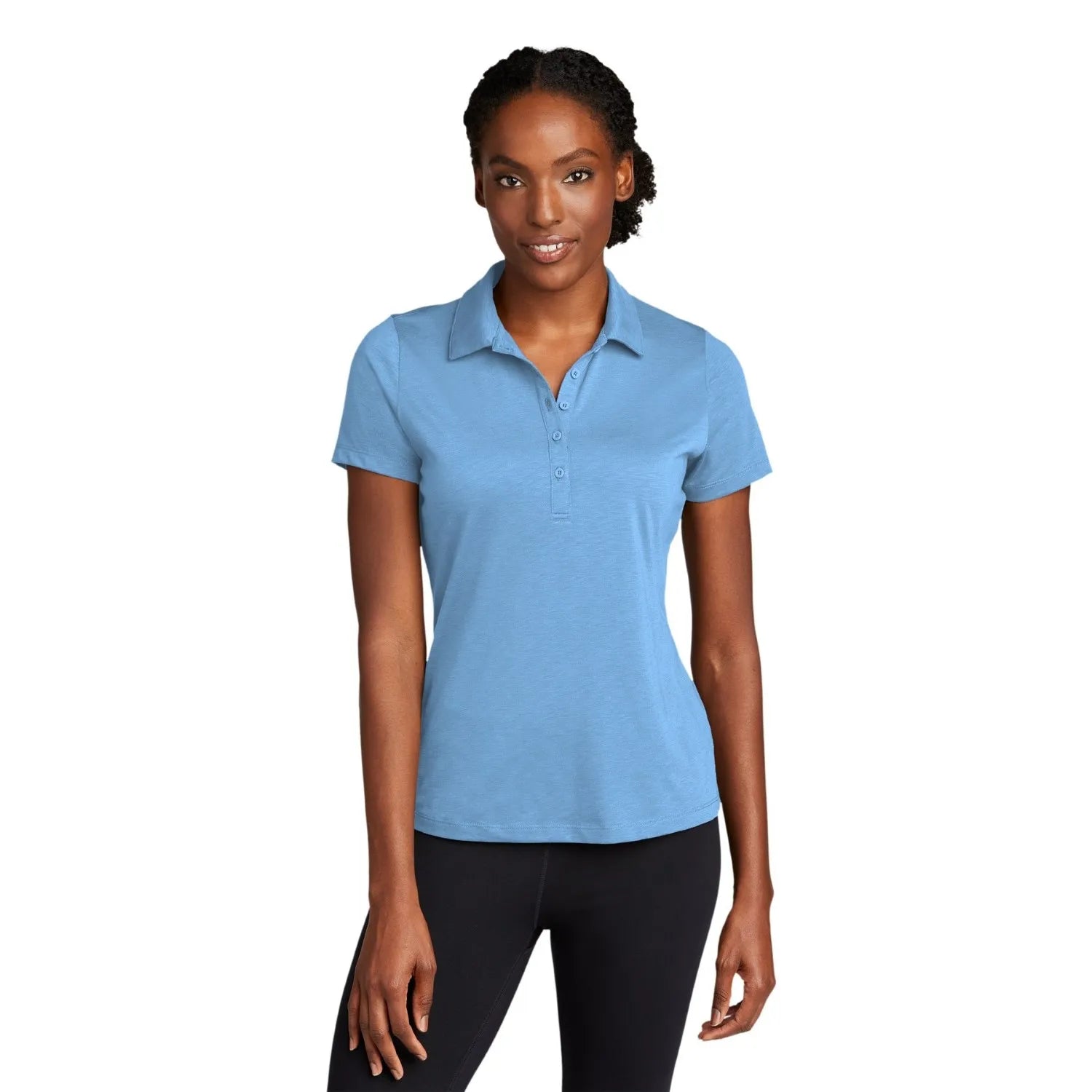 Sport-Tek Sport-Tek Women's PosiCharge Strive Embroidered Polo - Carolina Blue