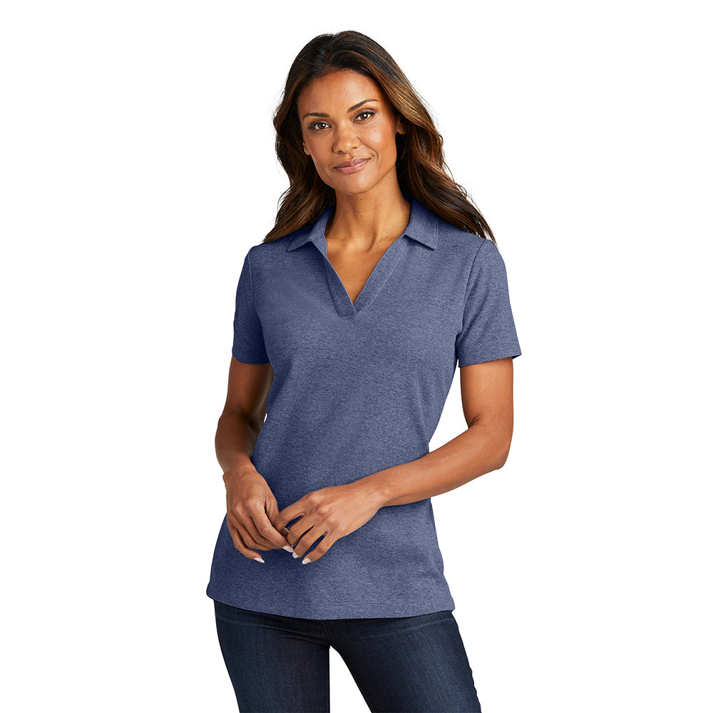 Port Authority Port Authority Women's C-FREE Cotton Blend Pique Embroidered Polo - True Blue