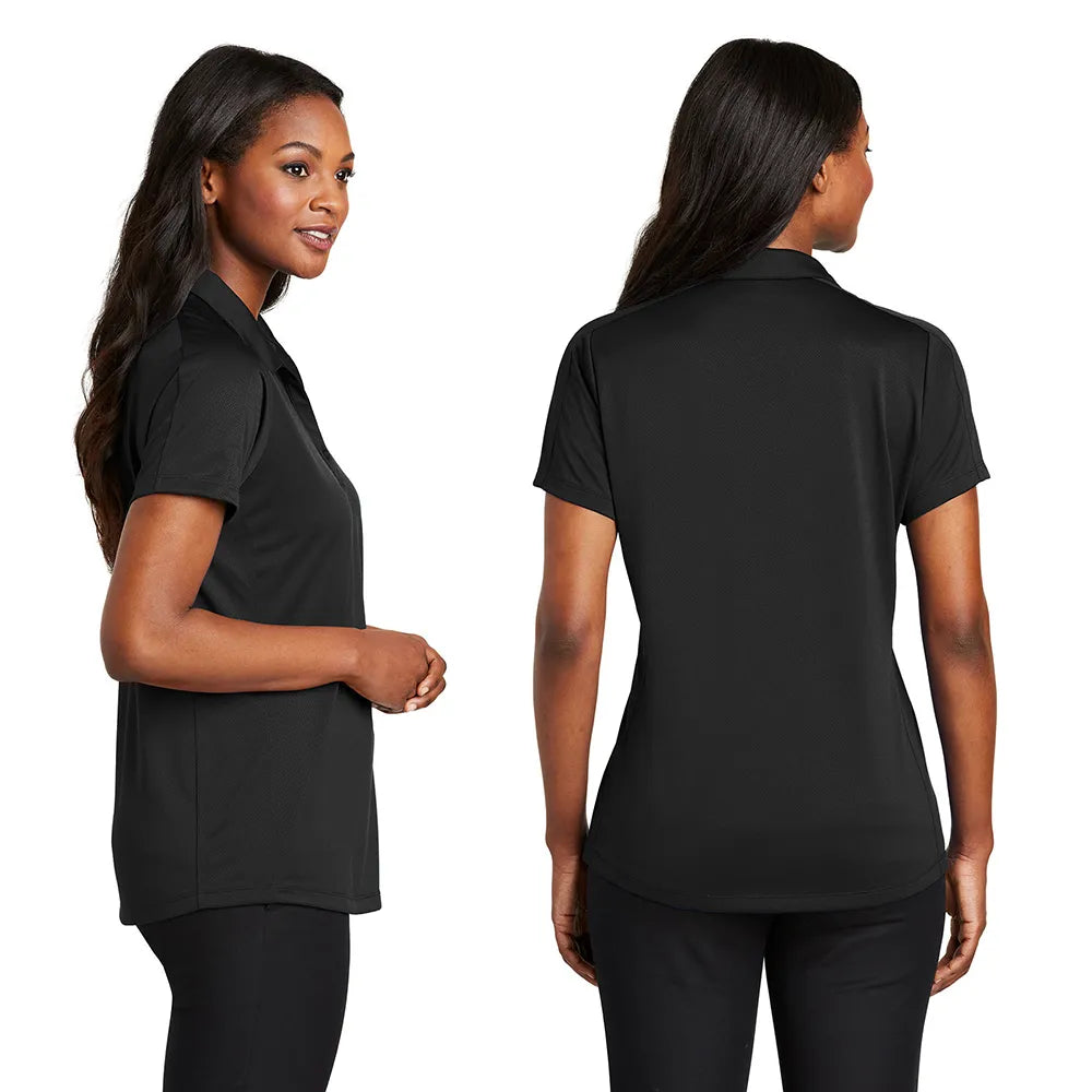 Port Authority Women's Diamond Jacquard Embroidered Polo - Blue Wake (PMS 7704C)