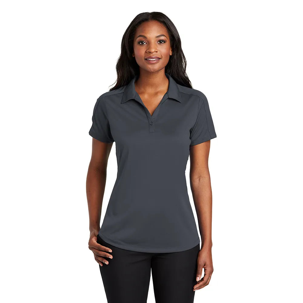 Port Authority Women's Diamond Jacquard Embroidered Polo - Rich Red (PMS 207C)