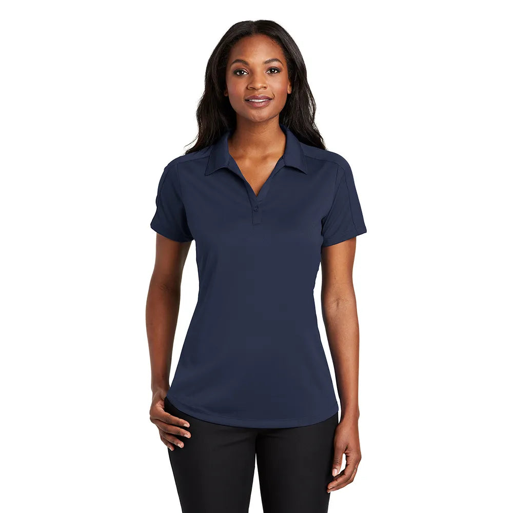 Port Authority Women's Diamond Jacquard Embroidered Polo - White