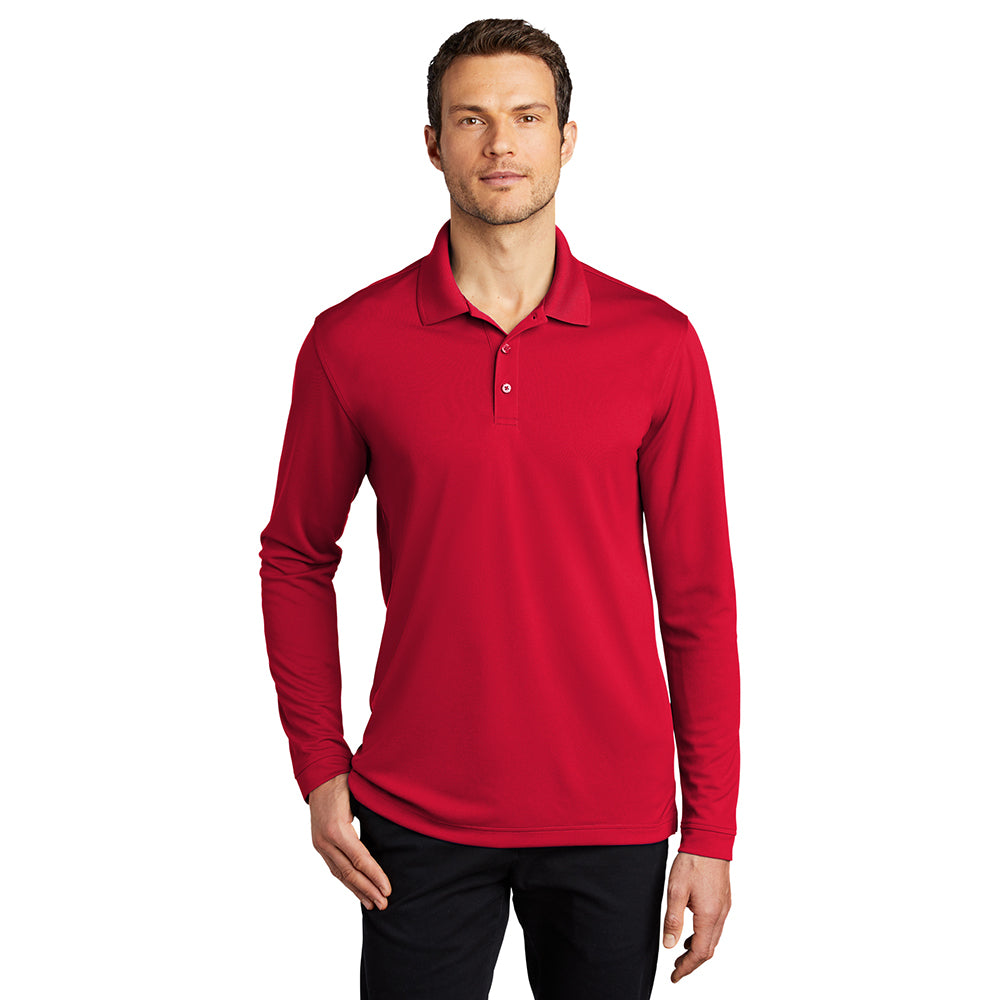 Port Authority Dry Zone UV Micro-Mesh Long Sleeve Embroidered Polo