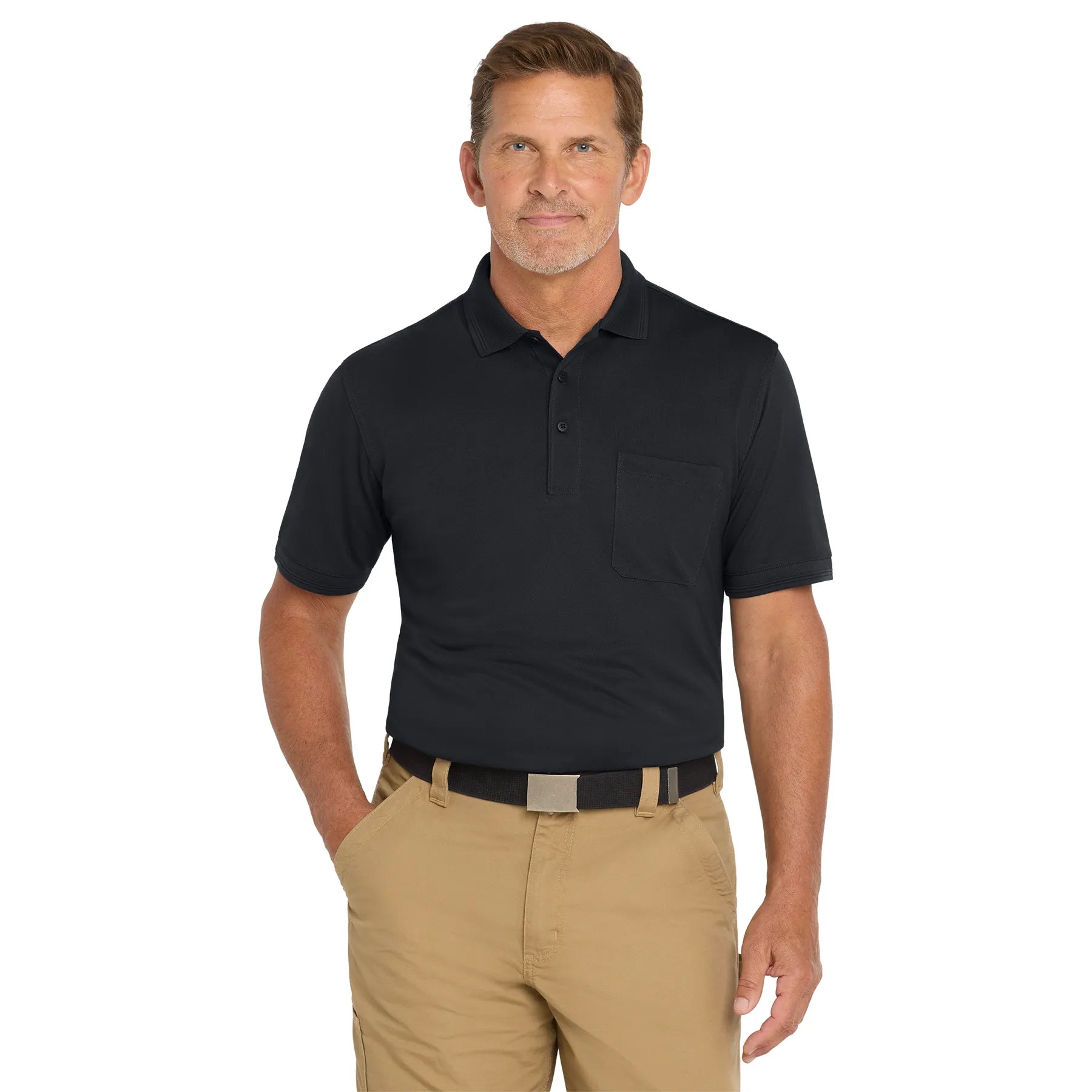 CornerStone Industrial Snag-Proof Pique Pocket Embroidered Polo - Royal Blue (PMS 654C)