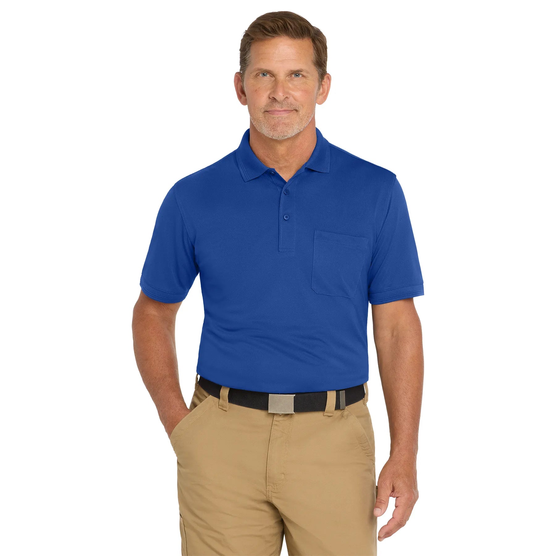 CornerStone Industrial Snag-Proof Pique Pocket Embroidered Polo - Safety Yellow