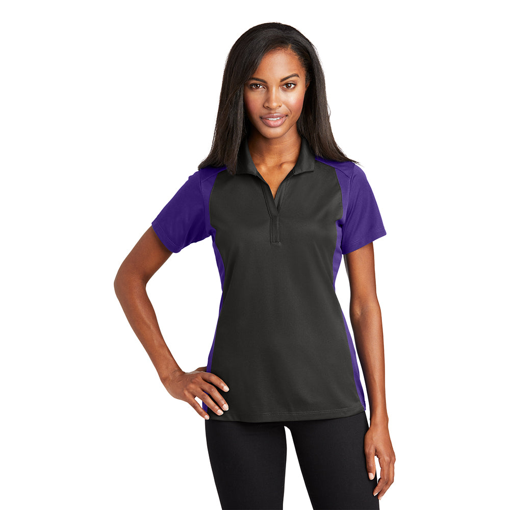 Sport-Tek Women's Colorblock Micropique Sport-Wick Embroidered Polo
