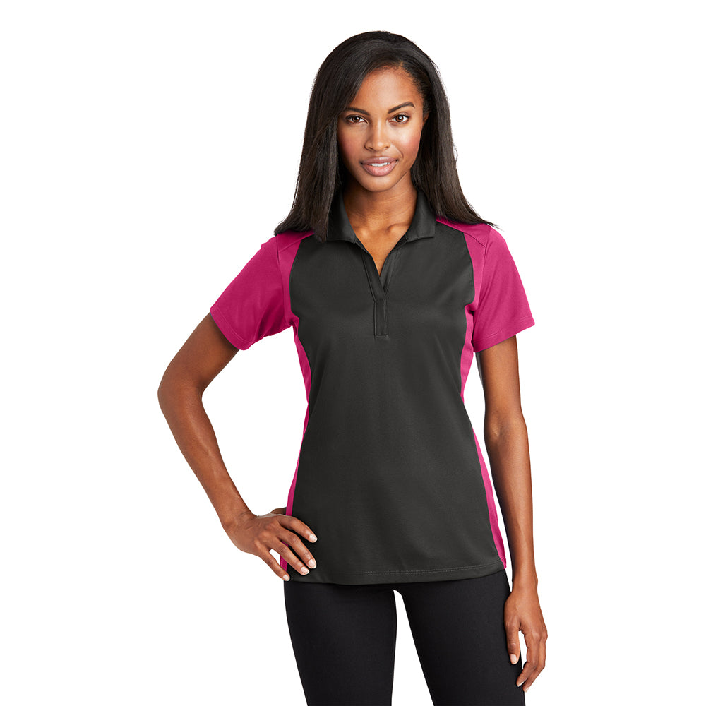 Sport-Tek Women's Colorblock Micropique Sport-Wick Embroidered Polo