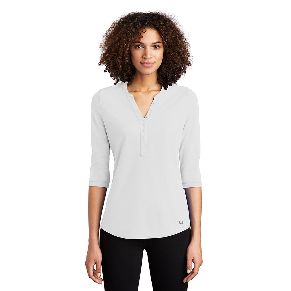 OGIO Women's Jewel Henley Embroidered