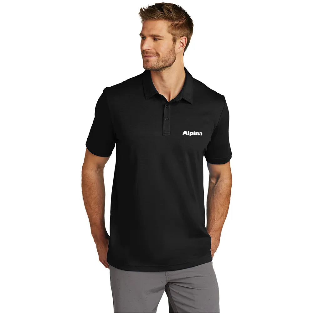 TravisMathew Oceanside Solid Embroidered Polo – White (PMS OPTIC WHITE)