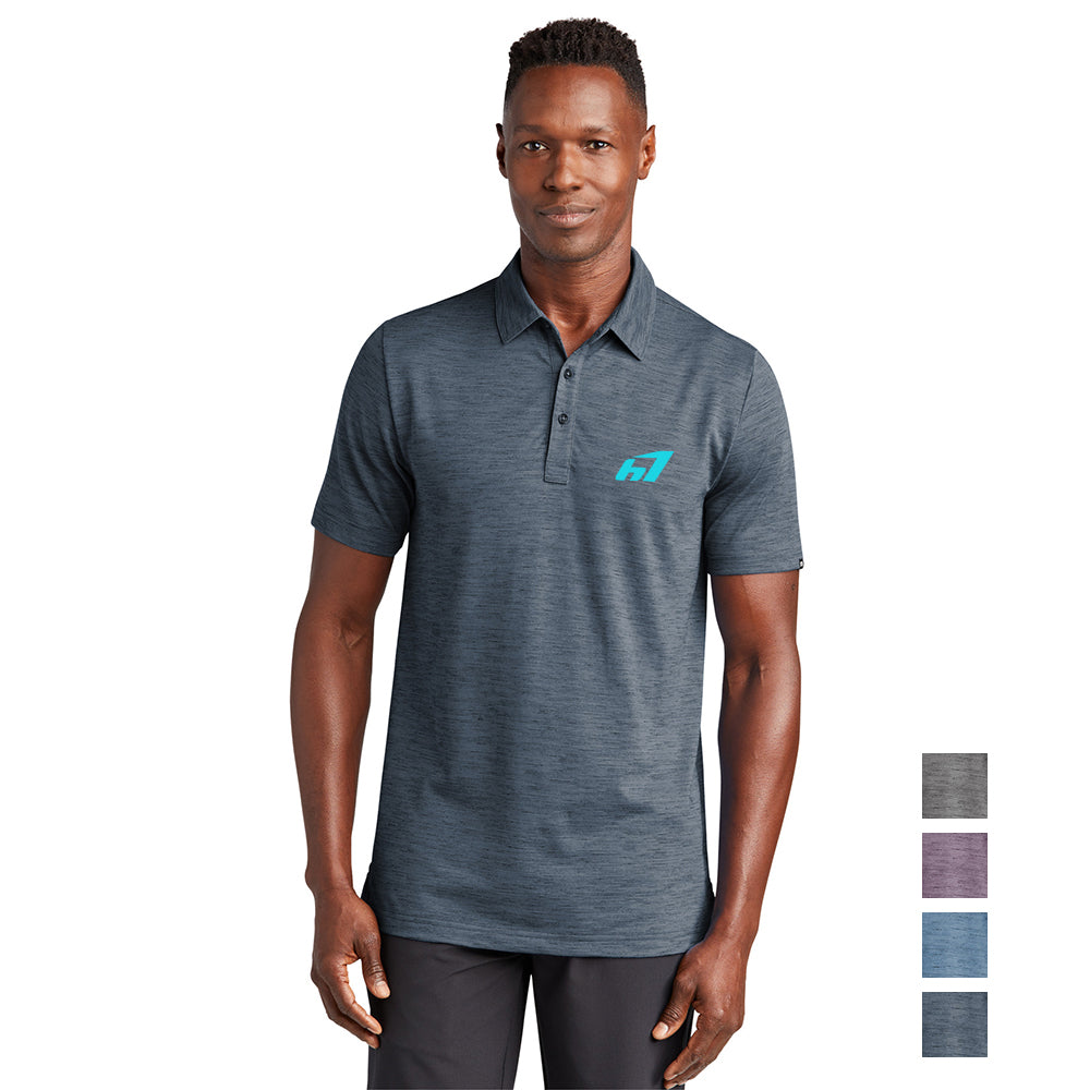 TravisMathew Auckland Slub Embroidered Polo – Riviera Blue (PMS 653C)