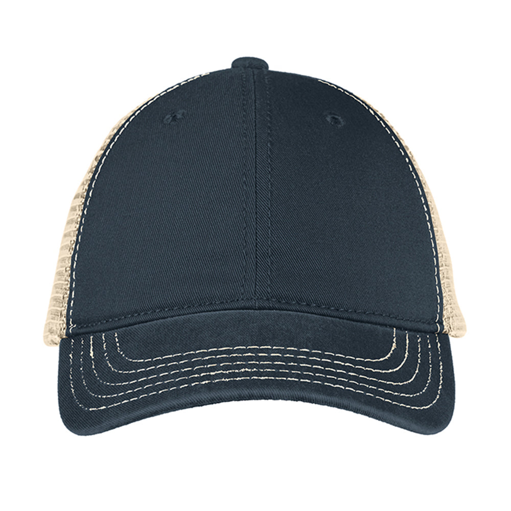 District Super Soft Mesh Back Embroidered Cap - New Navy Blue/Stone White