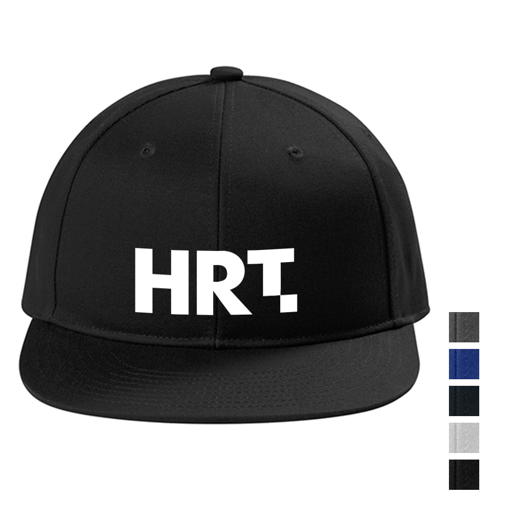 Port Authority Snapback Flat Bill Embroidered Cap - Black