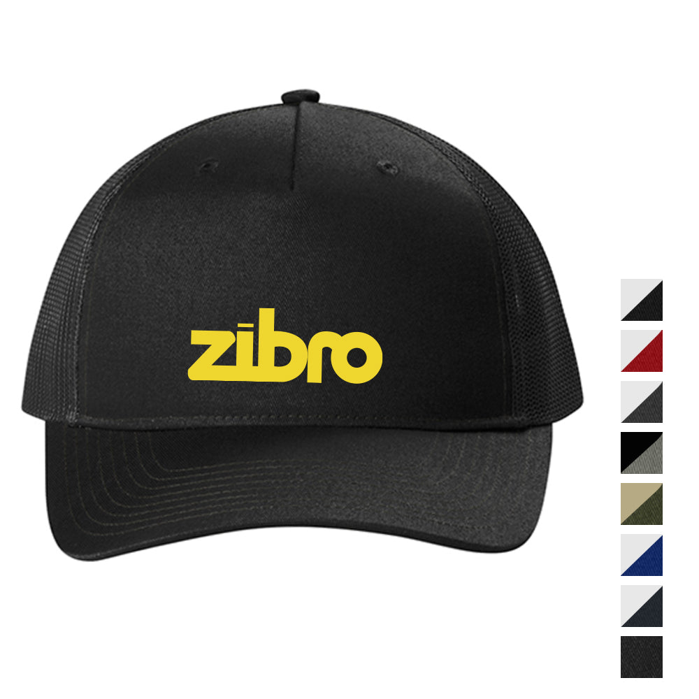 Port Authority Snapback Five-Panel Trucker Embroidered Cap - Black